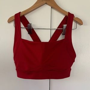 Cherry Red Sports Bra